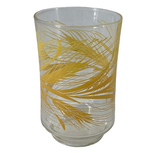 Set 3 Vintage 1969s Libby Juice Glasses Wheat Design Great condition 3.5'' Gold - Picture 2 of 7